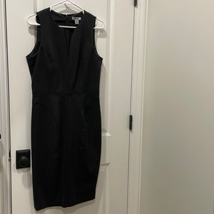 DKNY mid calve fitted black dress